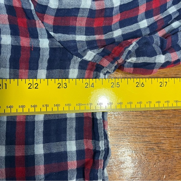 Umgee Red and Blue Plaid Casual Shirt - Picture 3 of 6
